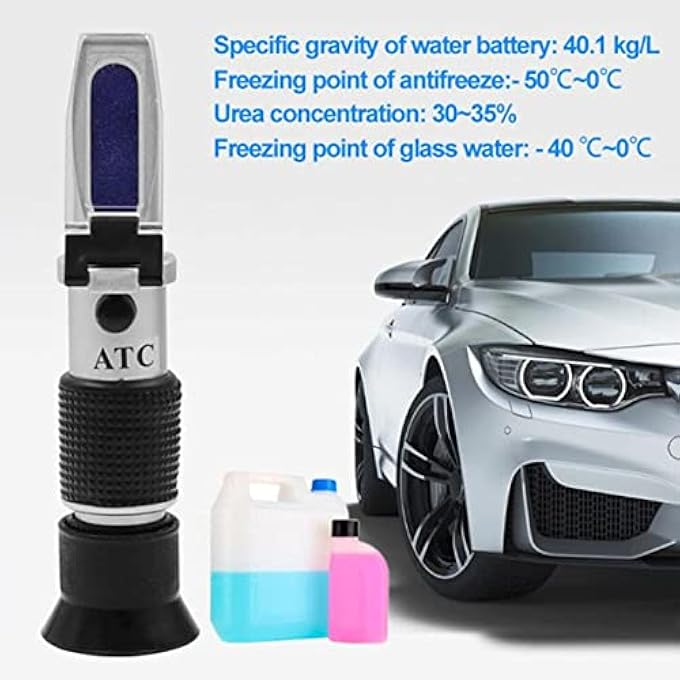 MXGZ ANTIFREEZE REFRACTOMETER CAR COOLANT TESTER REFRACTOMETER ATC FUNCTION ETHYLENE/PROPYLENE GLYCOL BATTERY FLUID TESTER FOR CHECKING AUTOMOBILE ANTIFREEZE SYSTEMS - Image 4